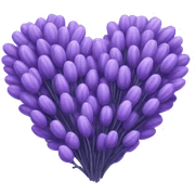 Lavender heart sticker