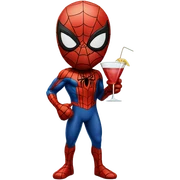 Photorealistic Spider Man with Martini sticker