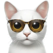 Cat with sunglasses sticker