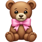 teddy pink bow sticker