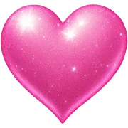 Glittery pink heart sticker