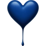 dark blue heart sticker