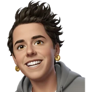 smiling boy with earrings sticker