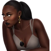 dark beauty with jewelry sticker