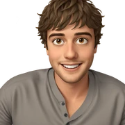 smiling boy in shirt sticker