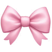 Baby pink bow sticker