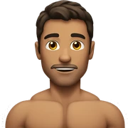 Brunette man with muscles  sticker