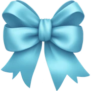 light blue bow sticker