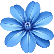 Blue flower sticker