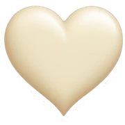 Cream coloured heart  sticker