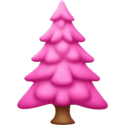 Pink Christmas tree  sticker