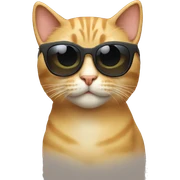 Cat with sunglasses sticker