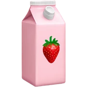 light pink strawberry milk carton sticker