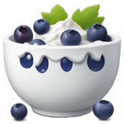 yoghurt bowl with grapes and blueberries sticker