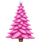 Pink Christmas tree sticker