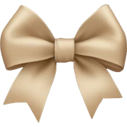 Beige bow sticker