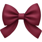 burgundy bow sticker