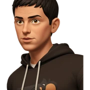 boy in black hoodie sticker