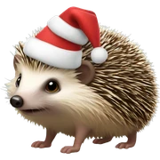 Christmas hedgehog sticker
