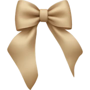Beige bow  sticker