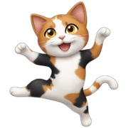 calico cat dancing sticker