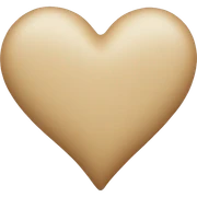 Beige heart sticker