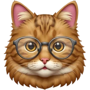 Gato con gafas sticker