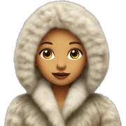 Beautiful girl in a fur-coat sticker