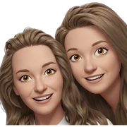 smiling girls with long hair sticker