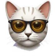 Cat with sunglasses sticker