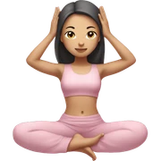 asian yoga girl light pink clothes  sticker