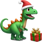 christmas dinosaur  sticker