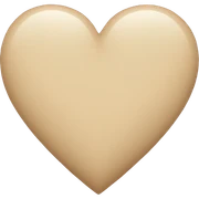 Beige heart sticker