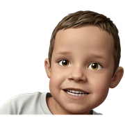 realistic portrait of boy sticker