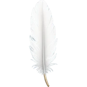 white feather sticker