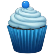 blue cupcake sticker