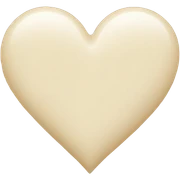 cream colored heart sticker