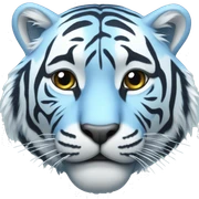 light blue tiger  sticker