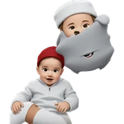 boys on a throne wearing hats sticker