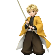 blonde boy with katana sticker