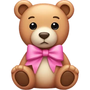 pink bear with bow sticker