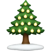  christmas tree with white lights sticker