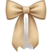 Beige bow sticker