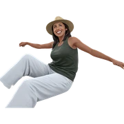 smiling girl in outdoor setting sticker