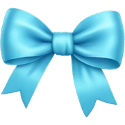 light blue bow sticker