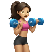 brunette girl lifting weights sticker