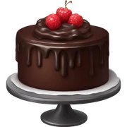 Dark chocolate cake sticker