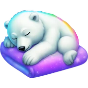 lisa frank sleeping polar bear full sticker