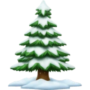 Christmas tree with snow  sticker