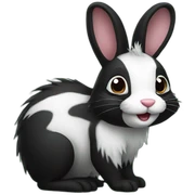 Bunny skunk sticker